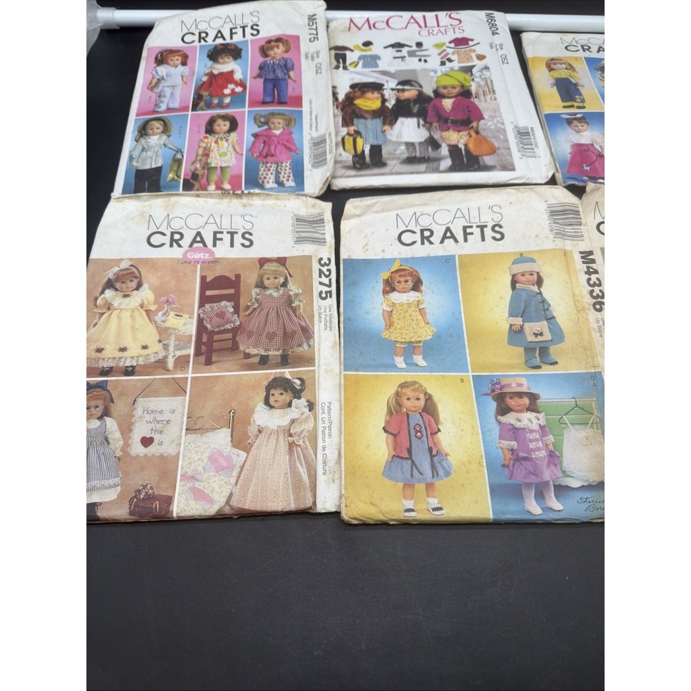 VTG Lot 6 McCalls 18" Doll Clothes Pattern 3275 P410 5775 6804 4336 4066 UNCUT - Picture 2 of 5